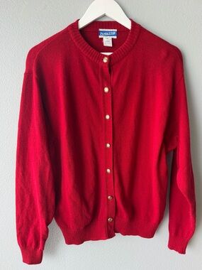 Pendleton vintage red 100% lambswool button down long sleeve cardigan Women’s XL